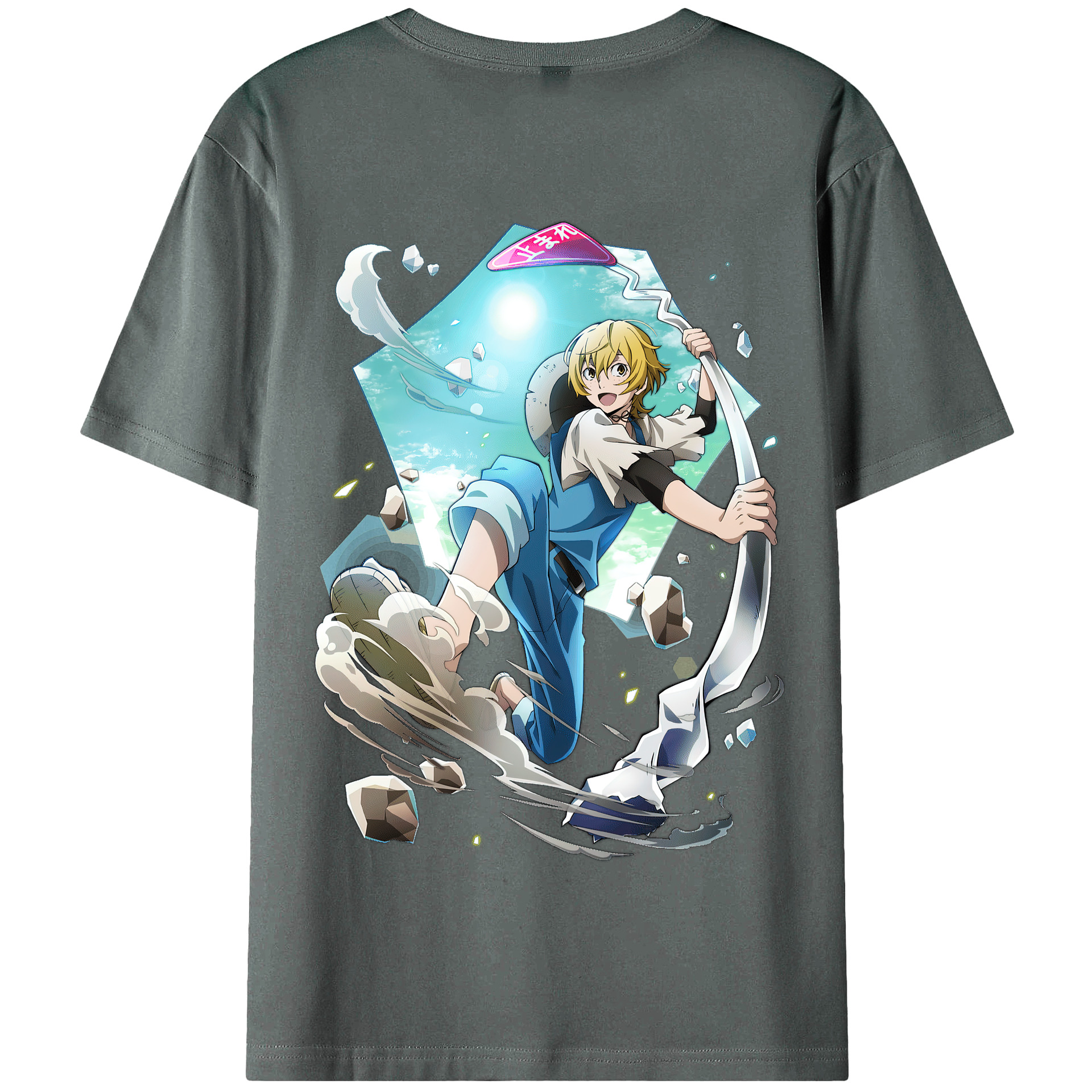 （画像用） 文豪ストレイドッグス Bungo Stray Dogs 綿100％半袖Tシャツ（背面プリント）